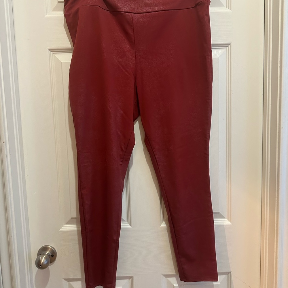 LuLaRoe Luxe Red Leggings